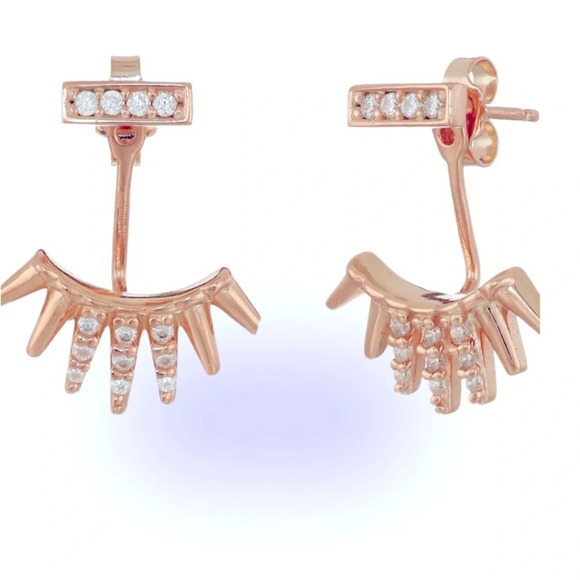 Stella & Dot Pave Triangle Ear Jacket earrings - Picture 1 of 10